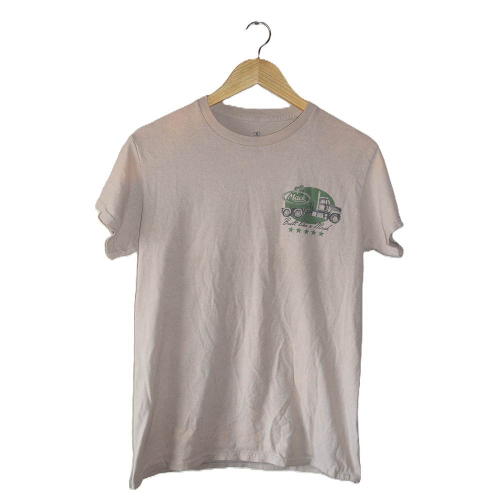 Mack Trucks T-Shirt Women Small Tan Good Quality Where It Counts Graphic Tee